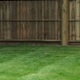 Existing lawn rotovated and re-turfed using Rolawn's Medallion turf, and a new weatherboard 1.8m high panel fence erected along the front boundary.