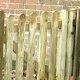 10m of 1m high round topped pales fencing with a 900mm x 900mm garden gate.