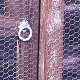 1.8m high chicken run with hinged door, fitted with an auto return spring.