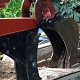 Our Kubota U10 1 tonne mini digger fitted with a 'thumb' (grab). Makes easy work at lifting things. We only need a 750mm width for access. Available for hire now. Call us for details. (01590) 636573.